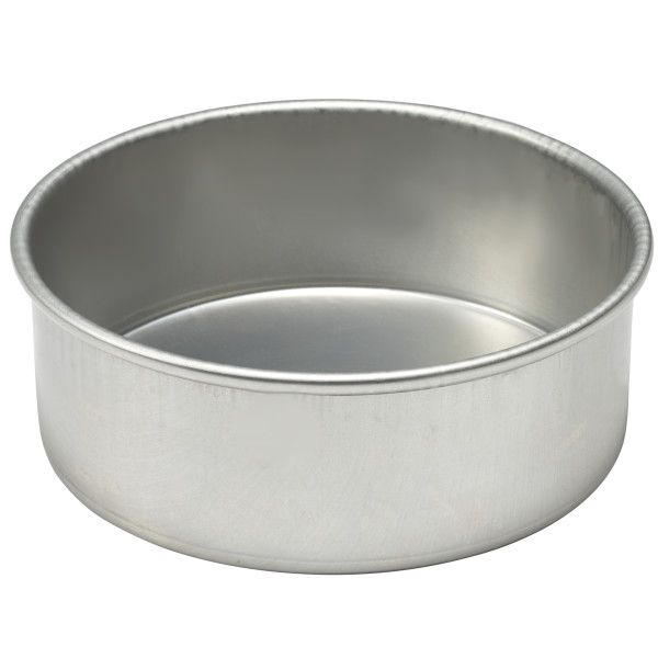 16 Gauge Round Aluminum 8"W x 3"H Pan