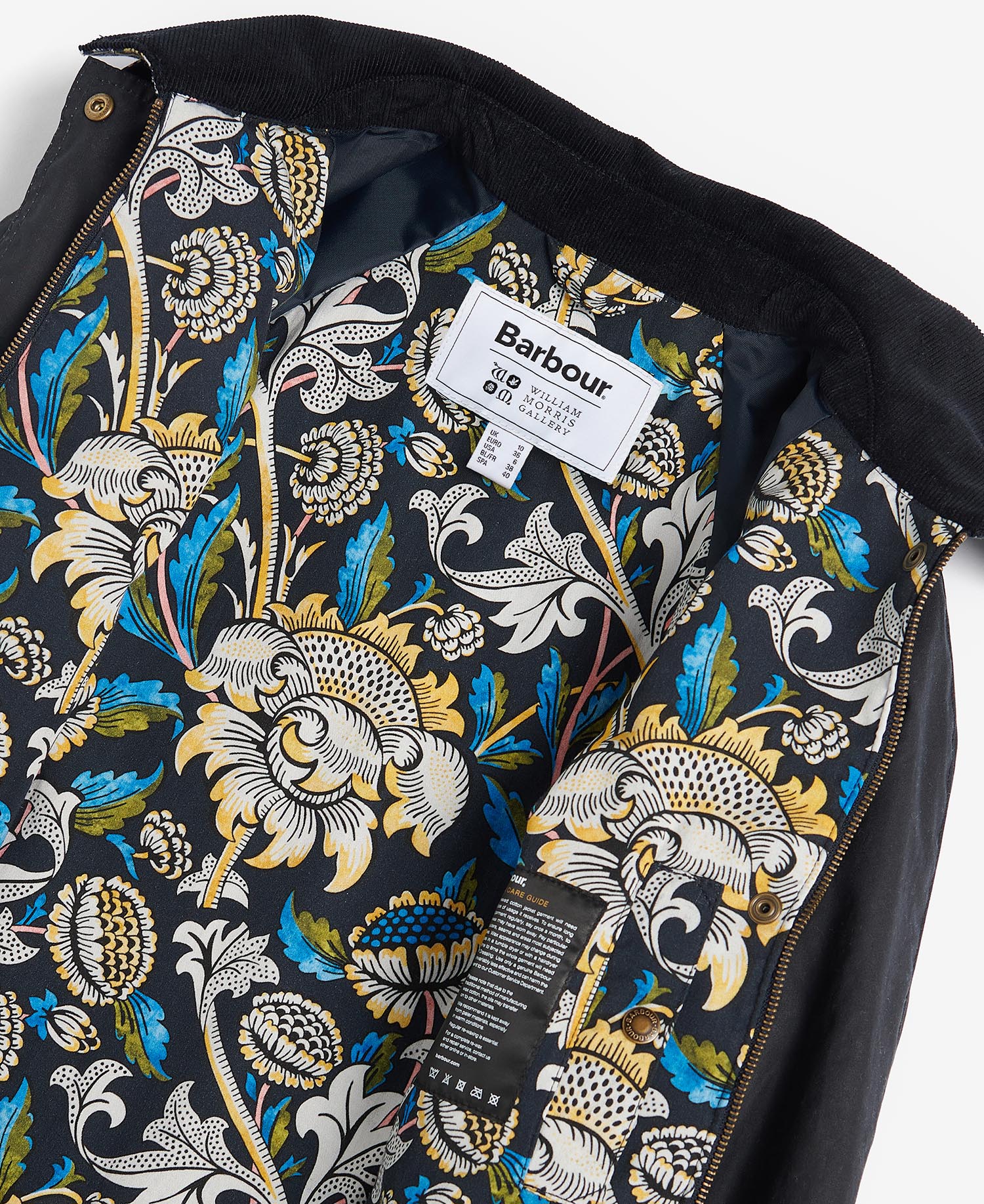 Barbour x William Morris Gallery Shelton Waxed Jacket image number 6