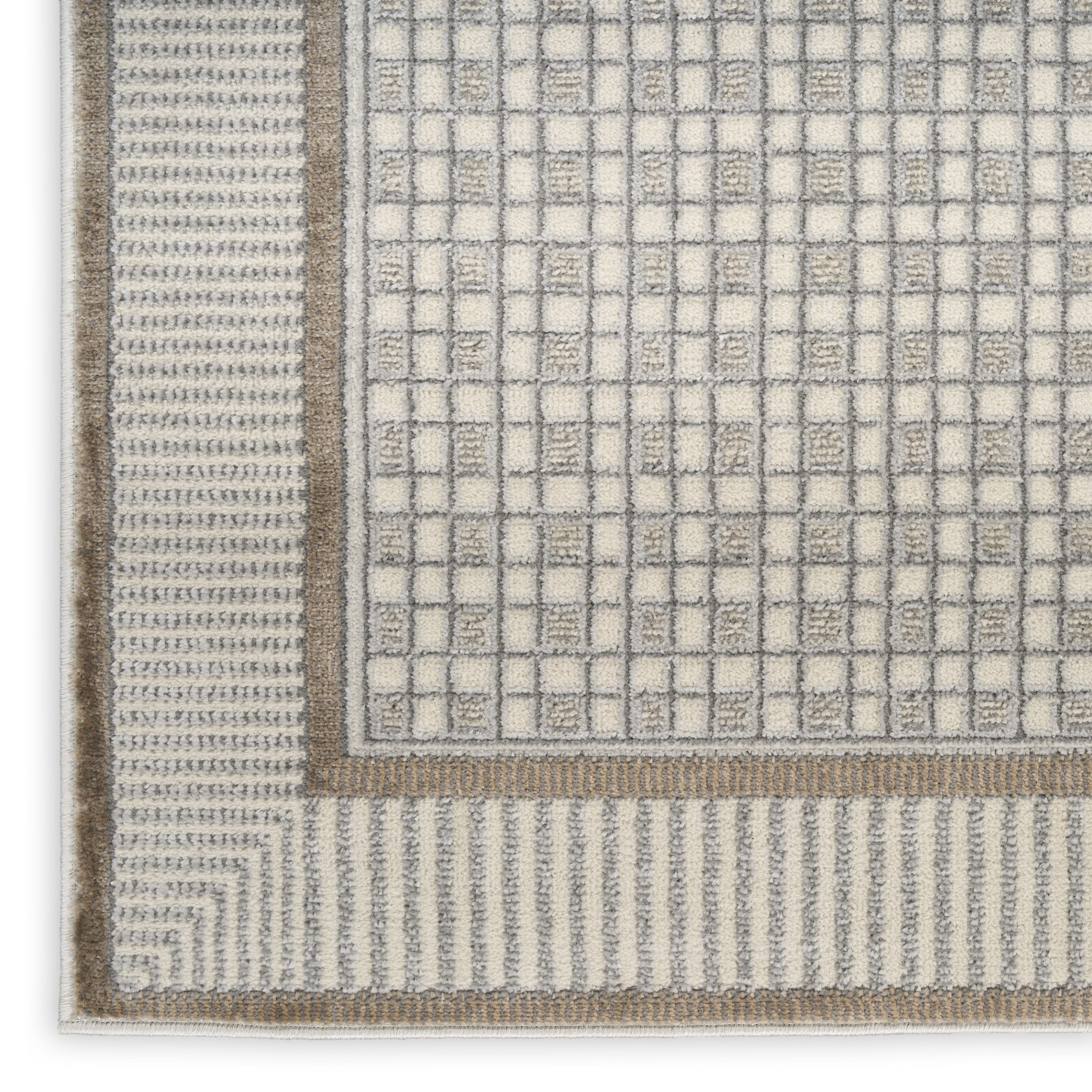 Nourison Nordic 8' x 10' Ivory Grey Modern Indoor Rug
