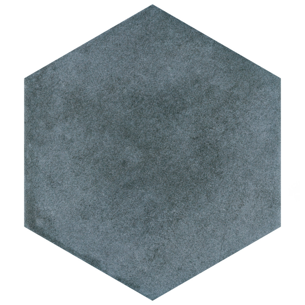 Matter Hex Blue 7-7/8 in. x 9 in. Porcelain Floor and Wall Tile