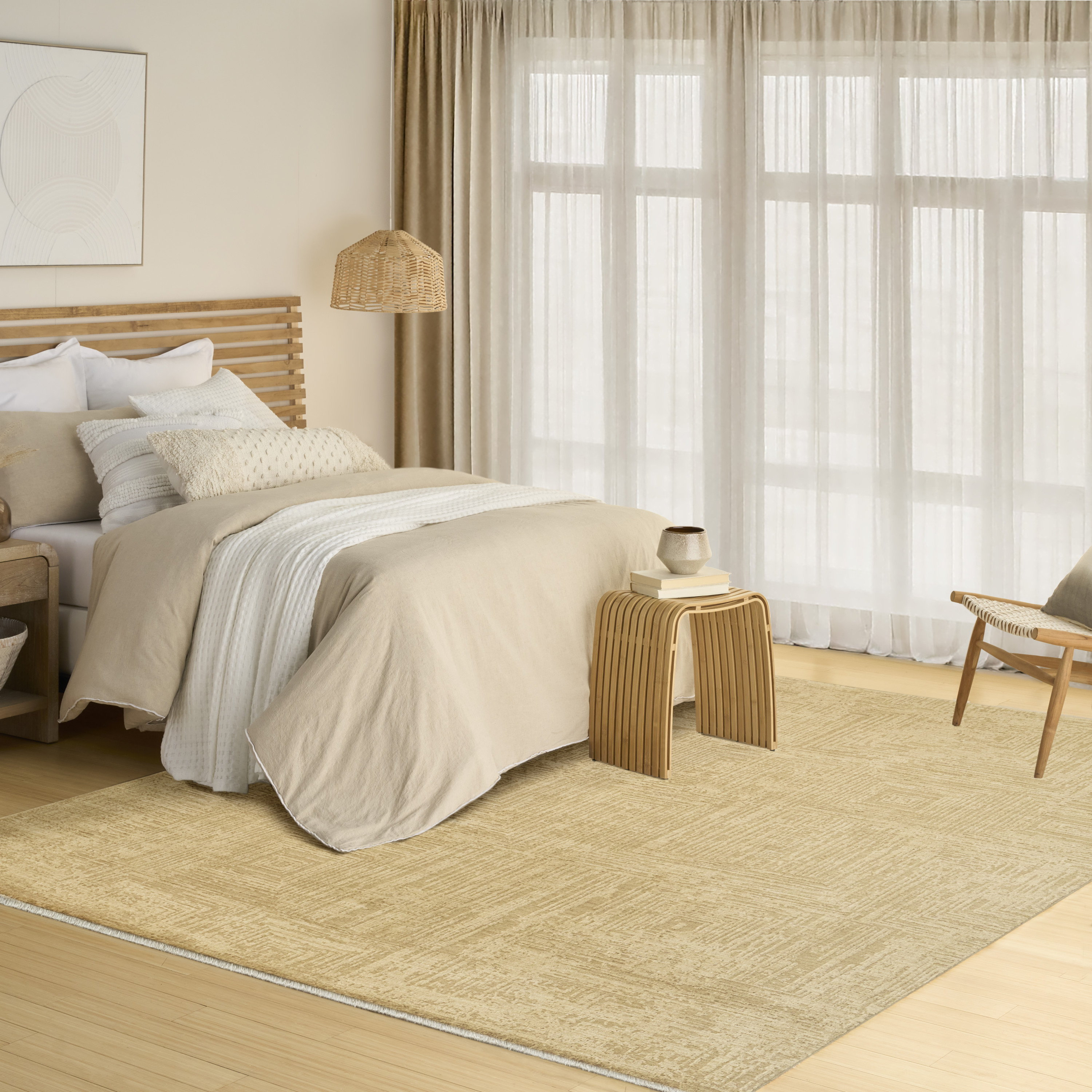 DKNY DK014 Madison Square 7'10" x 10'2" Taupe Modern Indoor Rug