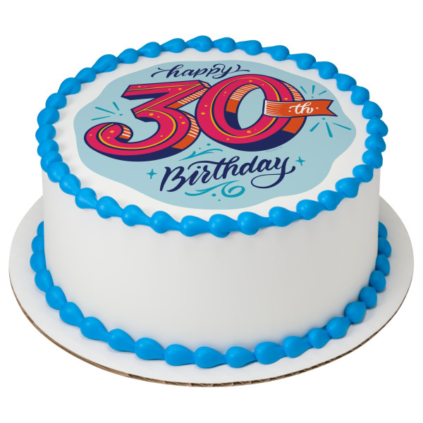30th Birthday PhotoCake® Edible Image®