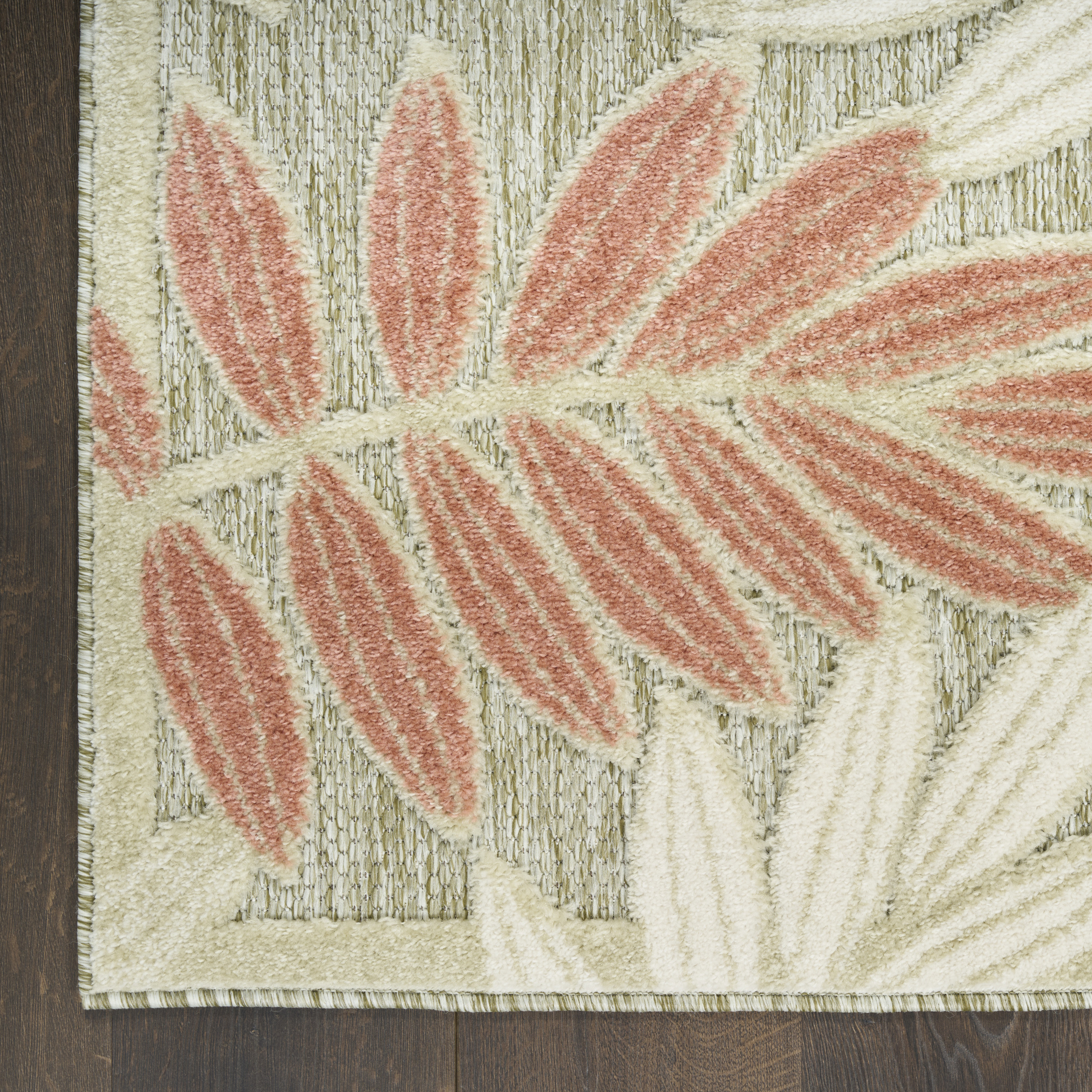 Nourison Aloha 7'10" x 10'6" Sage Rose Modern Rug
