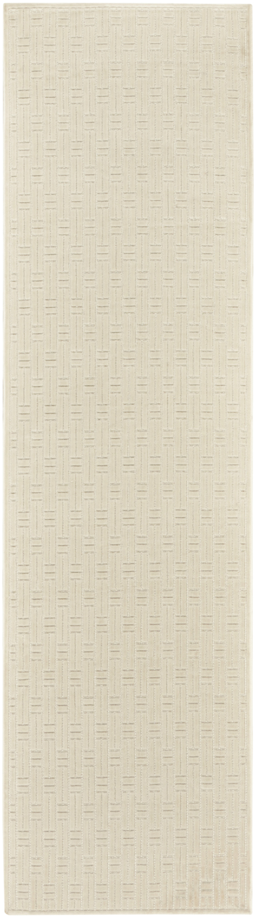 Nourison Washable Charm 2'2" x 10' Ivory Modern Indoor Rug