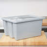 Rubbermaid Commercial, Palletote, 19.6" X 15.6" Lid For Stackable Nestable Container, Gray