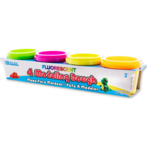 Fluorescent Color Modeling Dough, 4 oz, Pack of 4