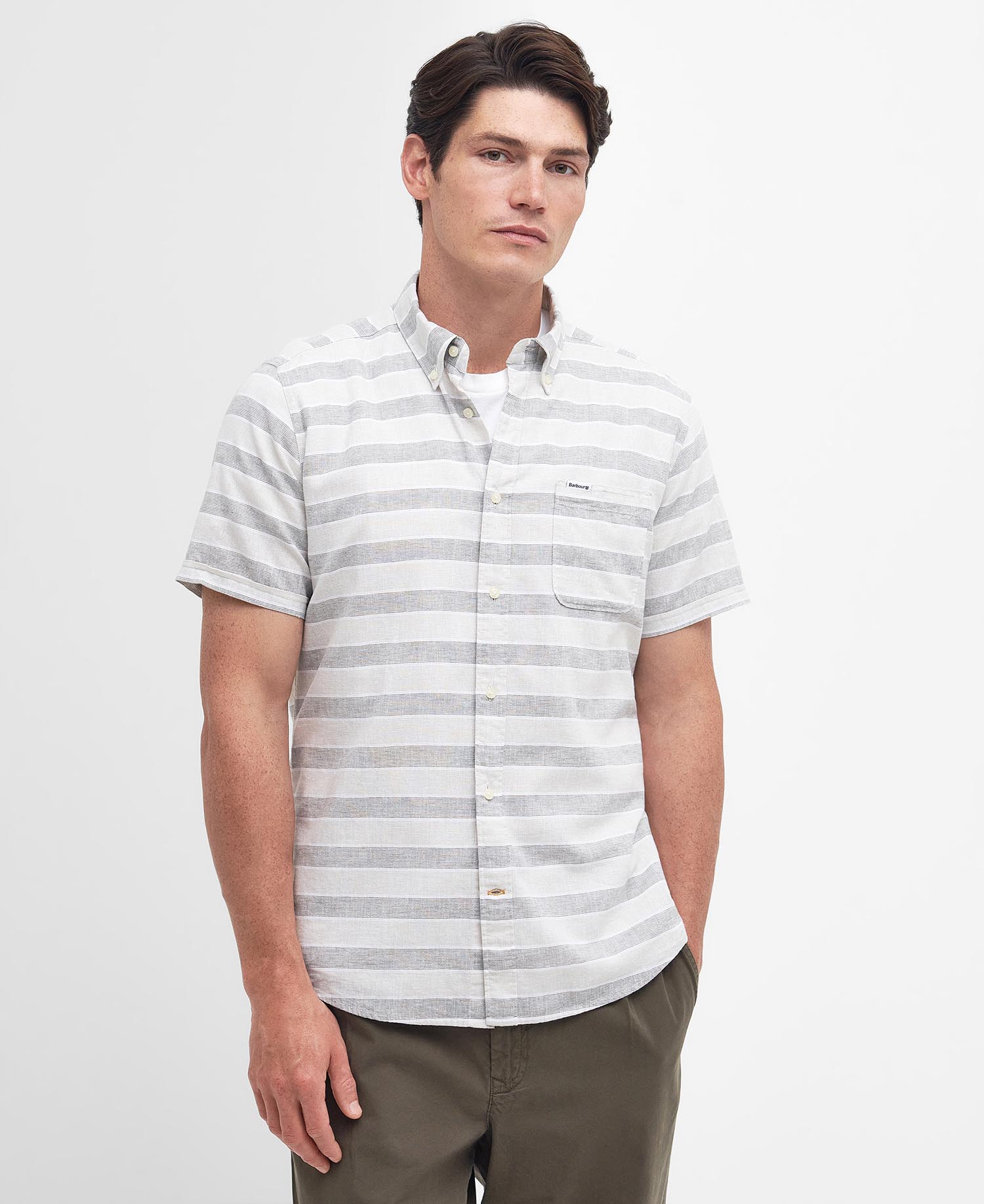 Somerby Striped Tailored Short-Sleeved Shirt image number 0