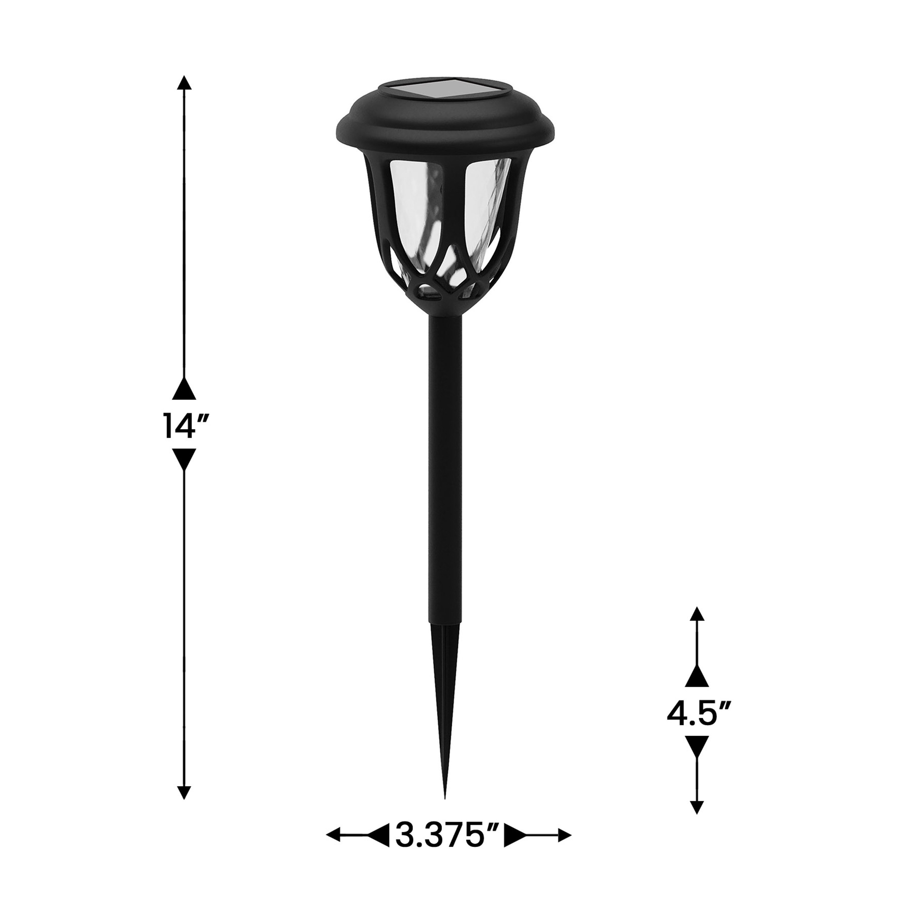 Carney Set of 8 Black Flared Solar LED Lights, Decorative Solar Powered Lands... - Picture 15 of 20