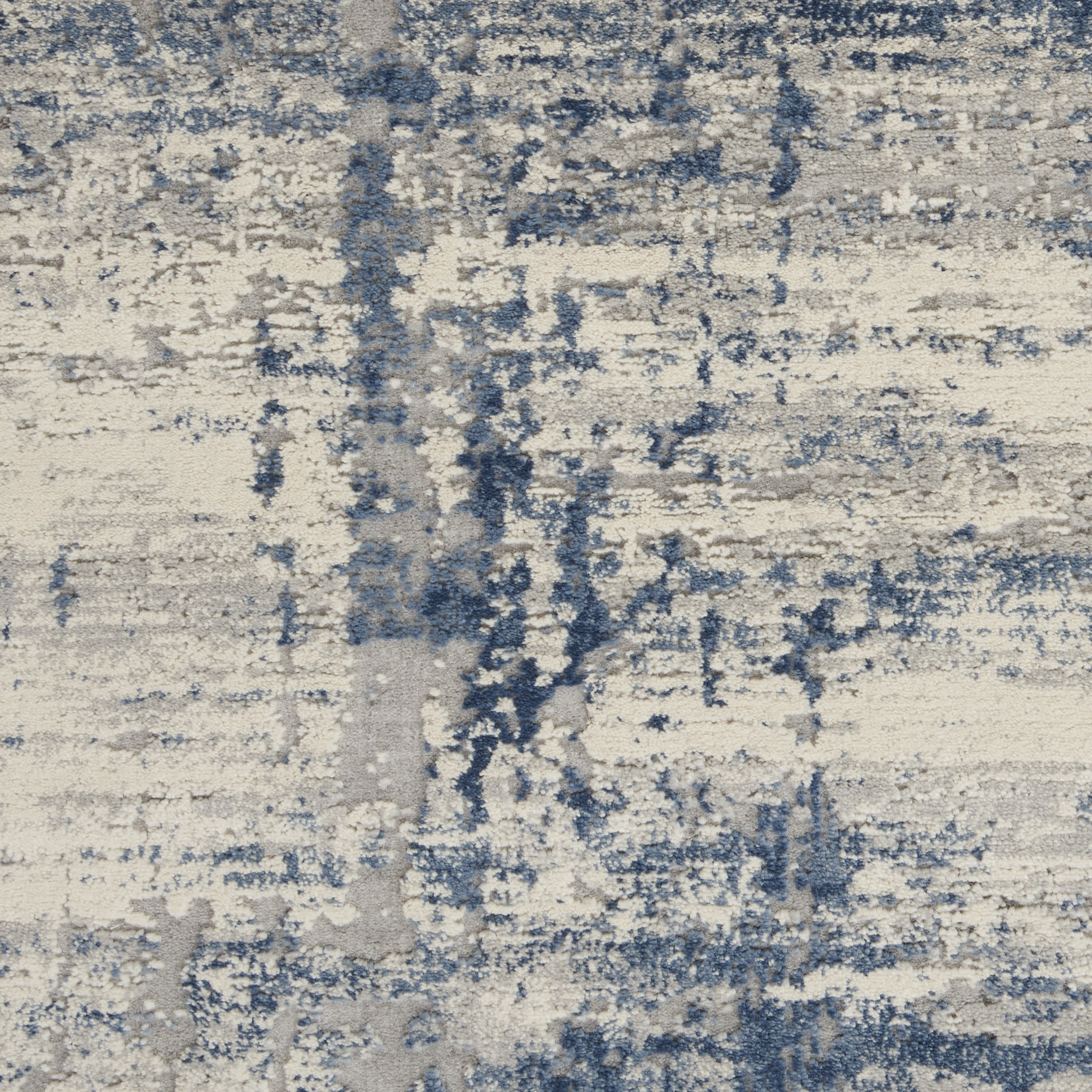 Nourison Rustic Textures 5'3" x 7'3" Ivory Blue Modern Indoor Rug