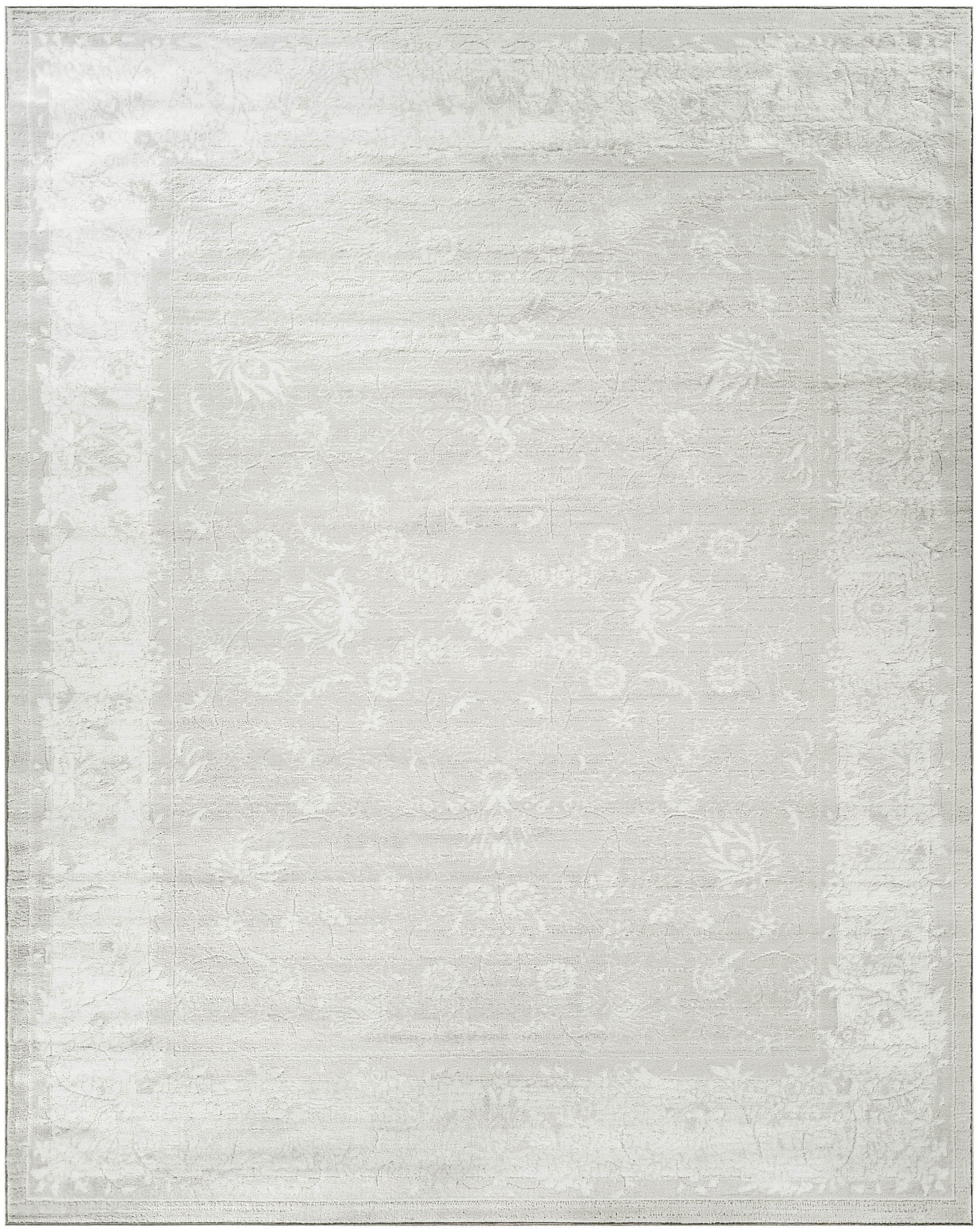 Nourison Dekor 7'10" x 9'10" Light Grey Vintage Indoor Rug