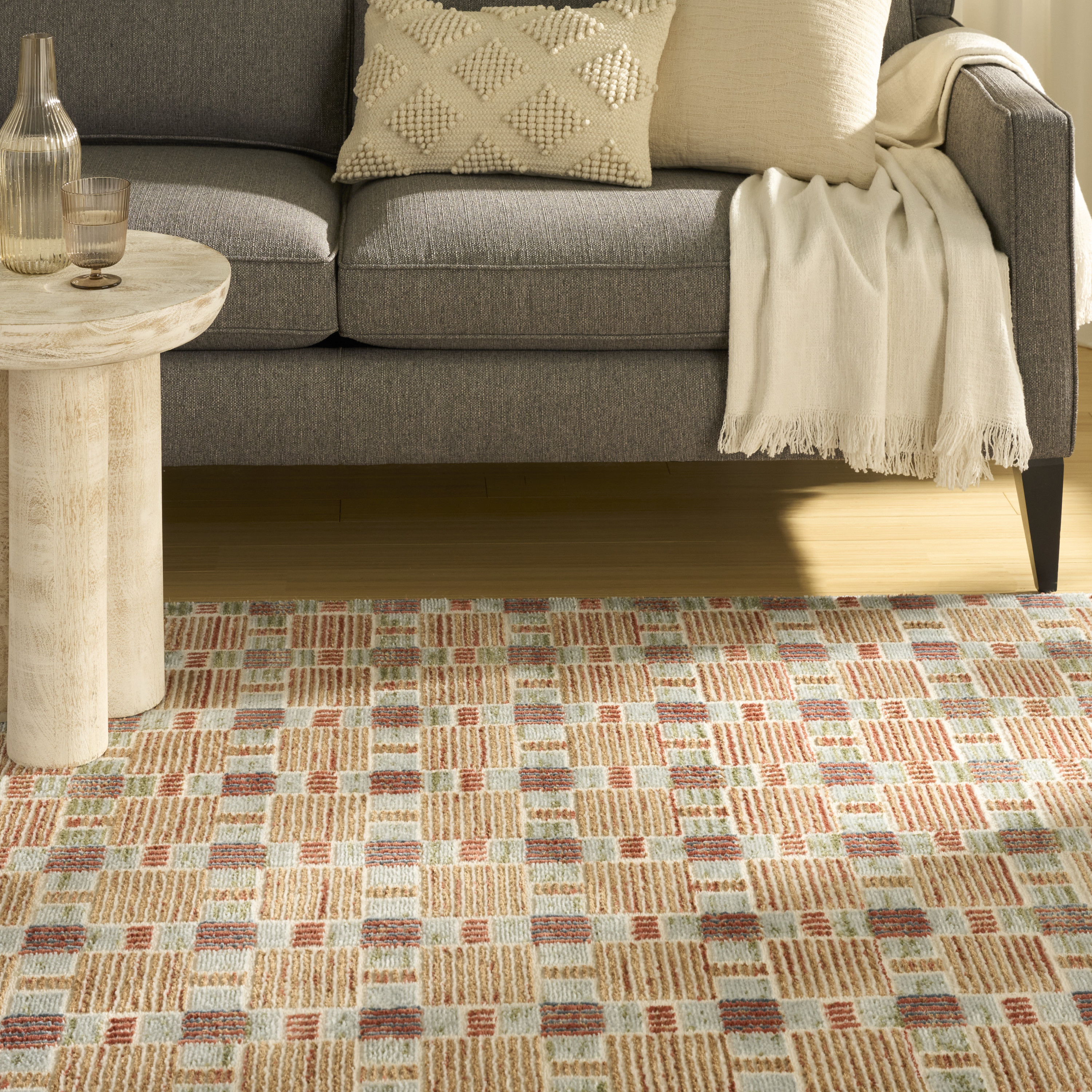 Nourison Nordic 8' x 10' Rust Multicolor Modern Indoor Rug
