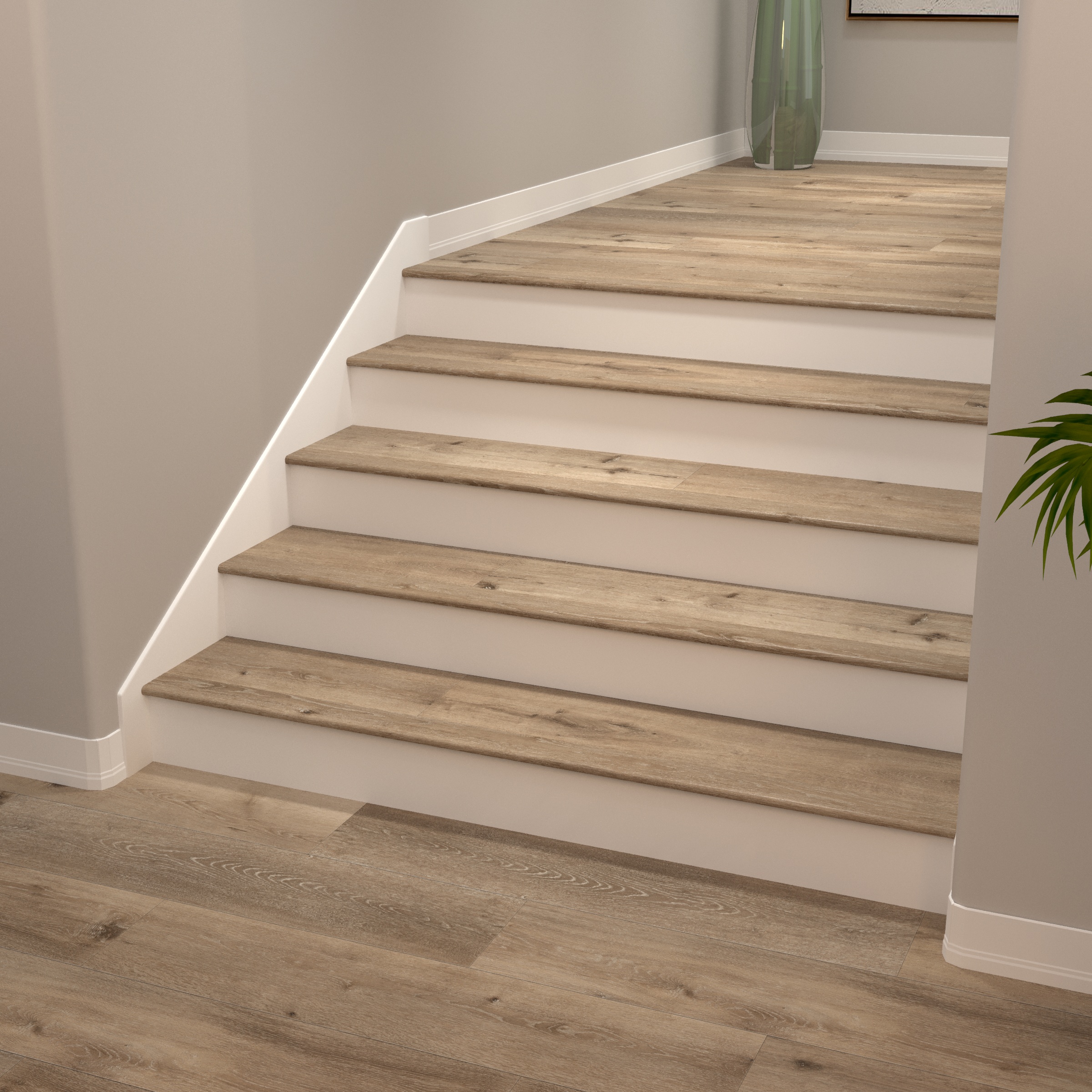 Aged Hickory Cali Vinyl Stair Nosing Flush Classic view 2