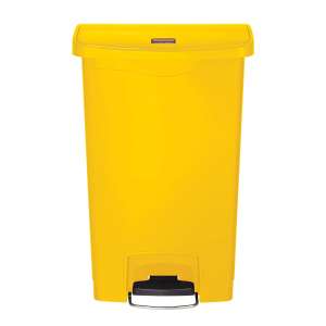 Rubbermaid Commercial, Streamline, Step-On, 13 gal, Resin, Yellow, Rectangle, Receptacle