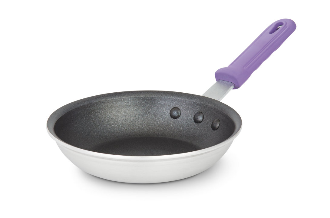 7-inch Wear-Ever® fry pan with SteelCoat x3™ nonstick coating and purple silicone handle