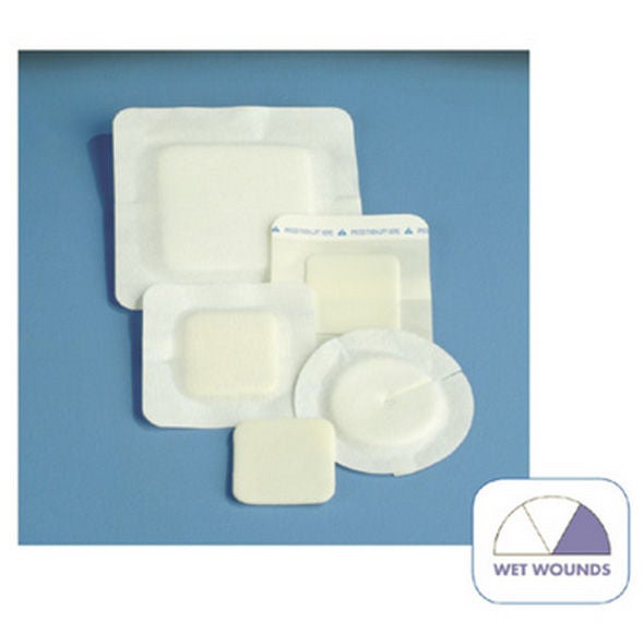 Polyderm™ Border Nonadhesive with Border Foam Dressing, 4-Inch Round