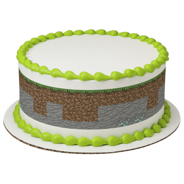 MINECRAFT Build PhotoCake® Edible Image® Strips