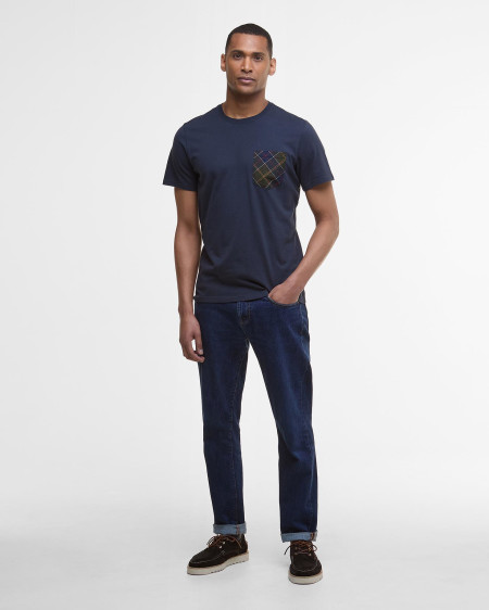T-Shirt con taschino in tartan Arnside