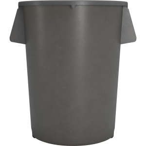 Carlisle, Bronco, Waste Container, 55 gal, Plastic, Gray, Round, Receptacle