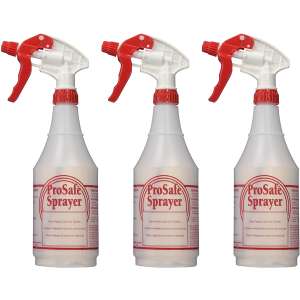 Continental Commercial, ProSafe™ Trigger Sprayer w/ 24oz Bottle Center Neck, Red/White
