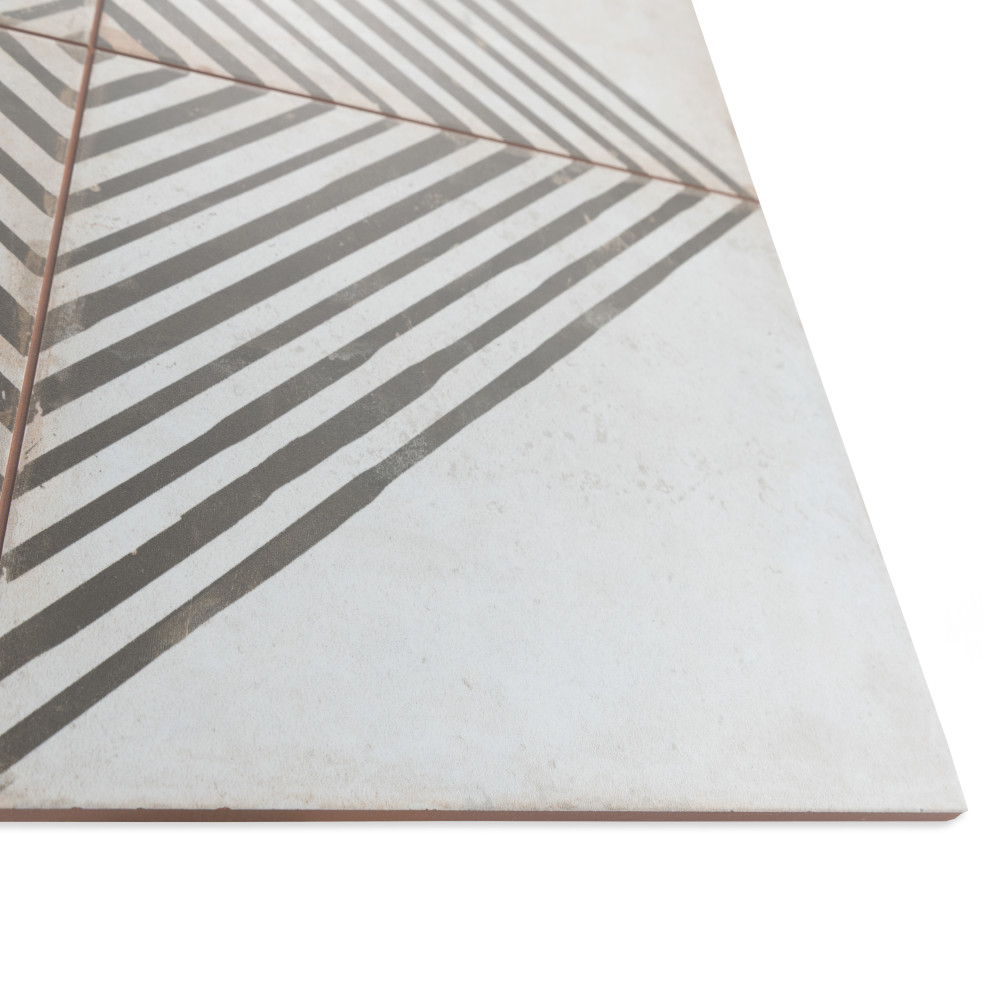 Kings Rombos Nero 17-5/8 in. x 17-5/8 in. Ceramic Floor and Wall Tile