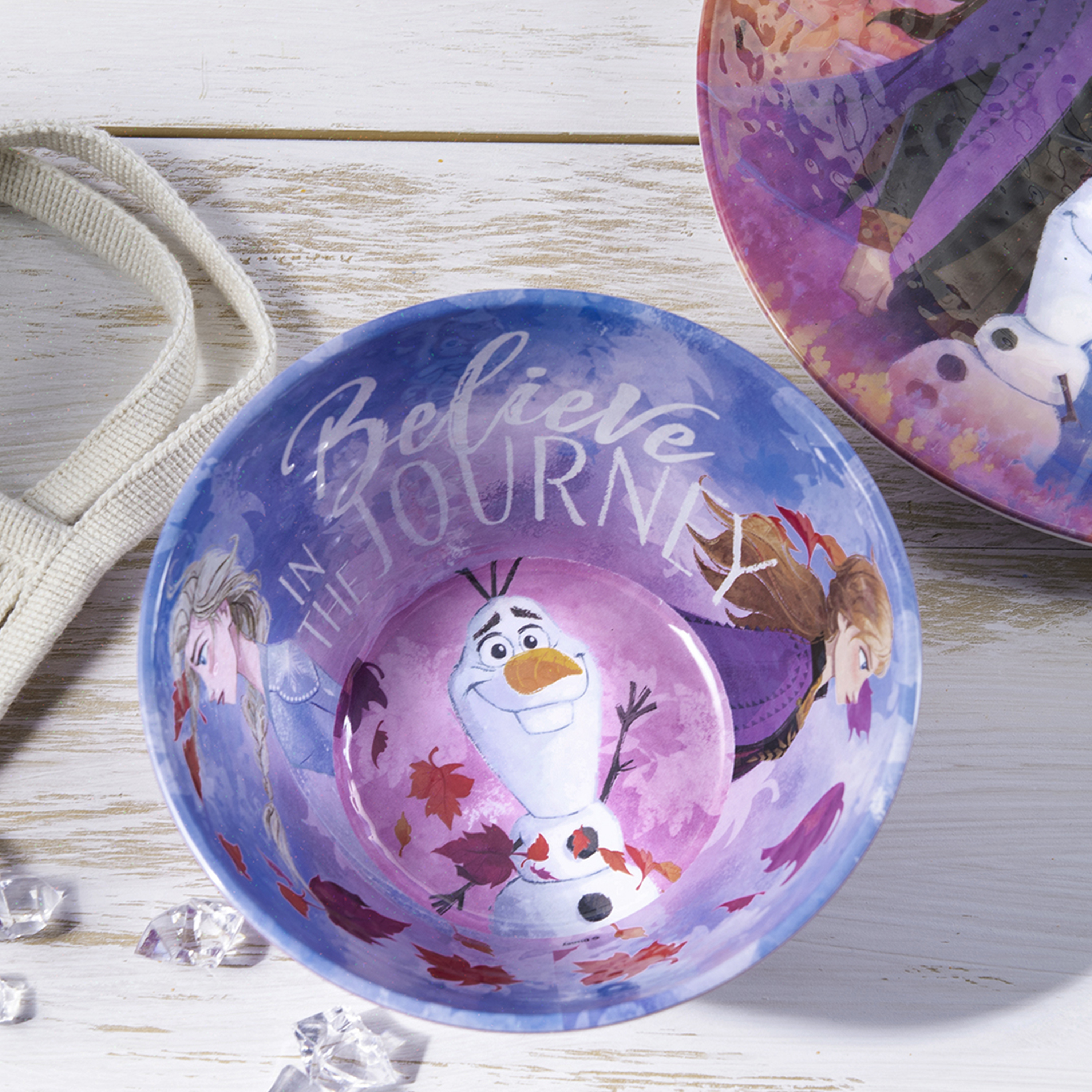 Disney Frozen 2 Movie Kids 9-inch Plate and 6-inch Bowl Set, Anna and Elsa, 2-piece set slideshow image 3 Disney Frozen 2 Movie Kids 9-inch Plate and 6-inch Bowl Set, Anna and Elsa, 2-piece set slideshow image 3
