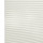 White cellular (honeycomb) blind, fully lowered and closed, its horizontal pleats visible; gently diffusing light in a neutral interior, shown in a close-up angled view.