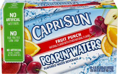 Capri Sun® Roarin' Waters Fruit Punch Wave Water Beverage, 40 ct Pack, 4 Boxes of 10 Pouches