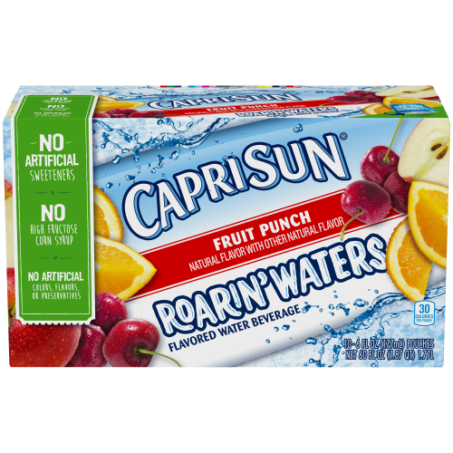 Capri Sun® Roarin' Waters Fruit Punch Wave Water Beverage, 40 ct Pack, 4 Boxes of 10 Pouches Image