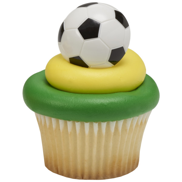 3D Soccer Ball Cupcake Rings