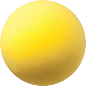Uncoated Regular Density Foam Ball, 8-1/2", Yellow