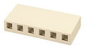 Surface Mount Outlet Box-6-Port Versatap Shuttered Ivory