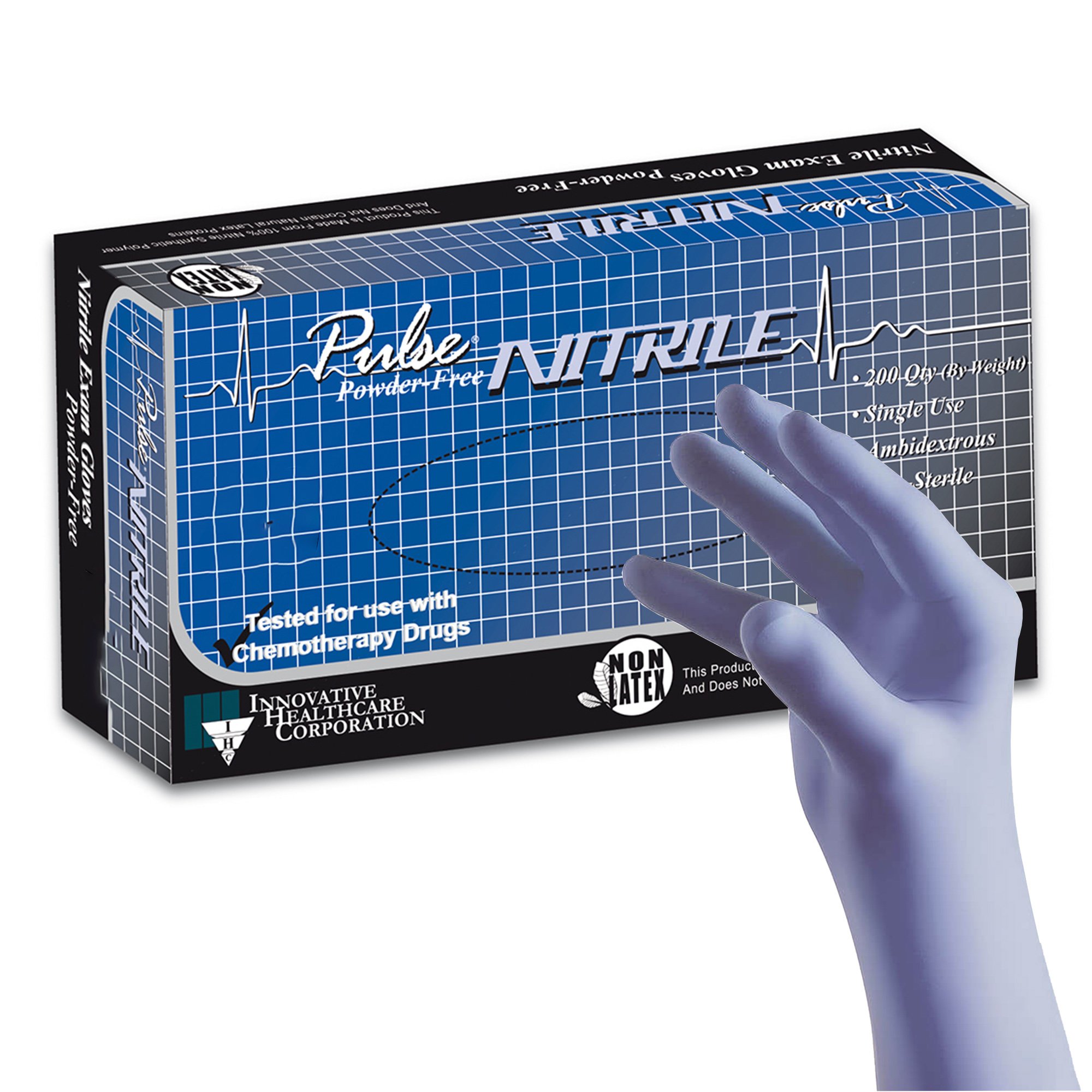 Pulse Nitrile Exam Glove, 2X-Large, Aqua Blue MK 764273