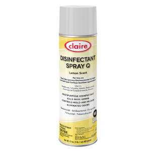 Claire,  Disinfectant Spray Q, Lemon Scent,  17 oz Aerosol Can