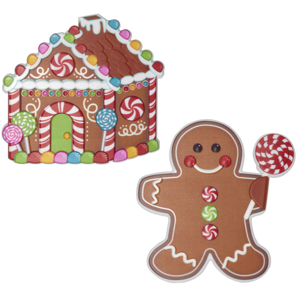 Gingerbread House and Man Layon