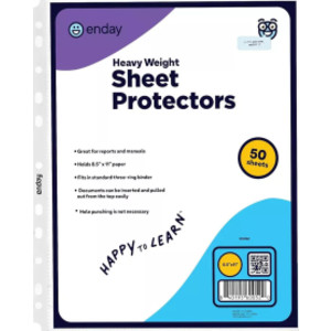 Sheet Protectors, Heavyweight Top Loading, Clear, 50 Pack