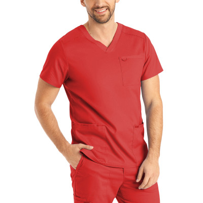 Landau ProFlex Men&#8216;s 4-Pocket V-Neck Scrub Top-Landau