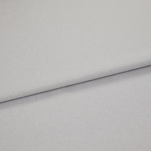 Light gray, soft-textured fabric folded diagonally across the frame, creating an overlapping edge; close-up view with diffuse, even lighting on a neutral background.