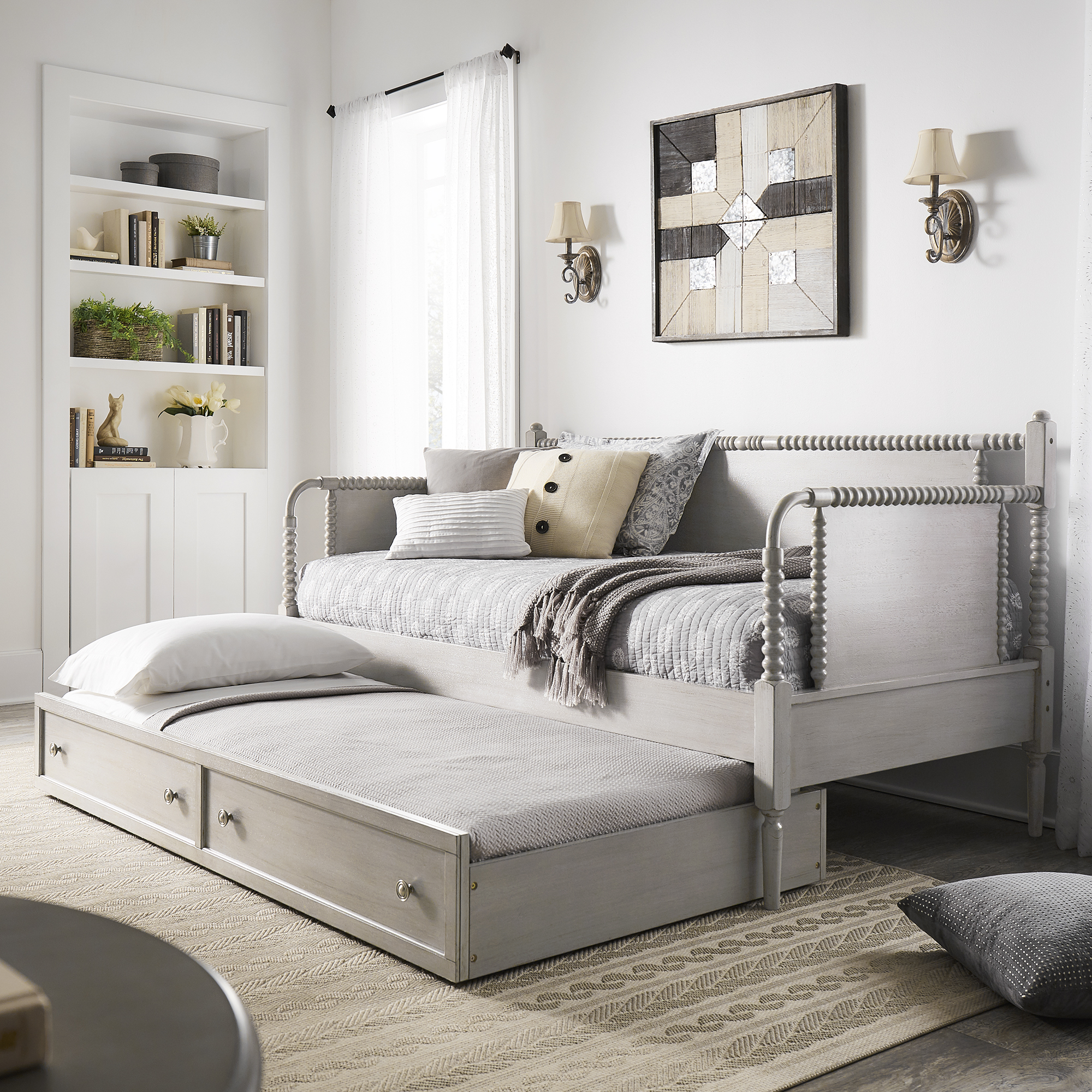 Traditional Beaded Wood Daybed