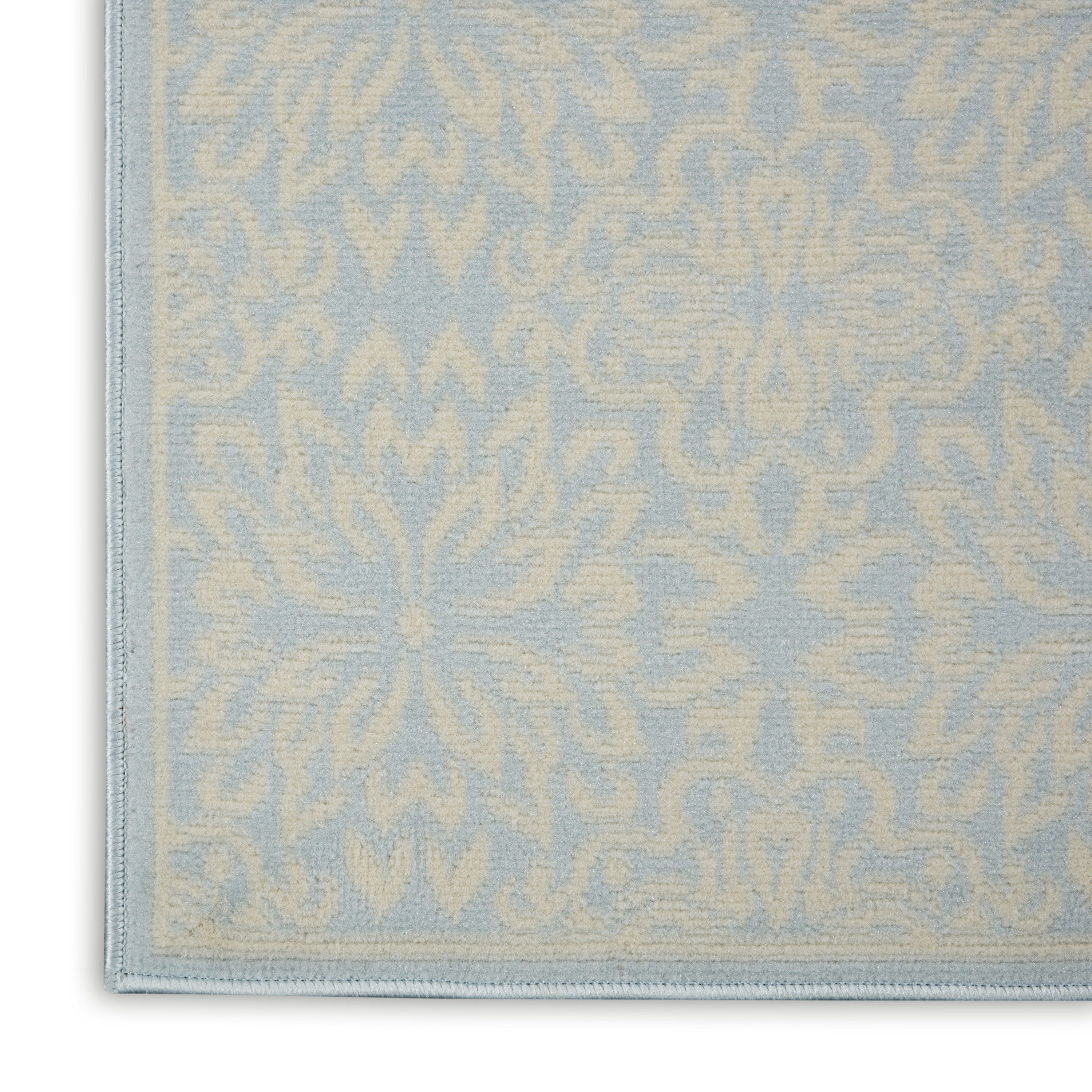 Nourison Jubilant 2' x 4' Ivory Light Blue Farmhouse Indoor Rug