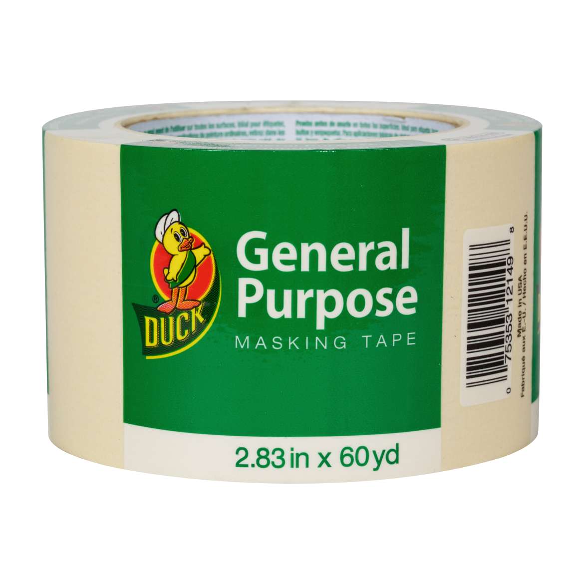 Duck® Brand General Purpose Masking Tape - Beige, 2.83 in. x 60 yd. Image