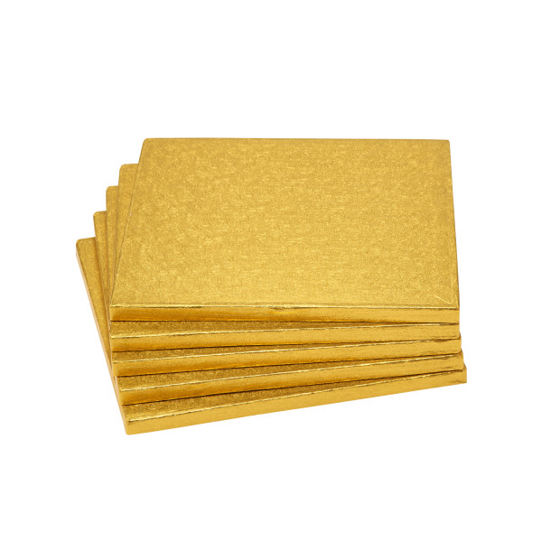 10" Square Gold Foil Cake Board