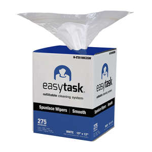 Hospeco, EasyTask A100 GrabBox, 1 ply, 10.00"x12.75", Spunlace, General Purpose Wipers, White