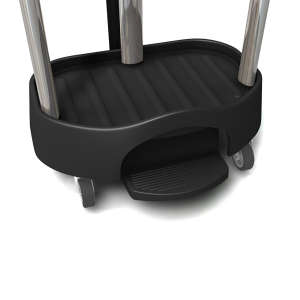 Rubbermaid Commercial, Premium Step-On Linen Hamper, 30 gal, Aluminum/Plastic, Black