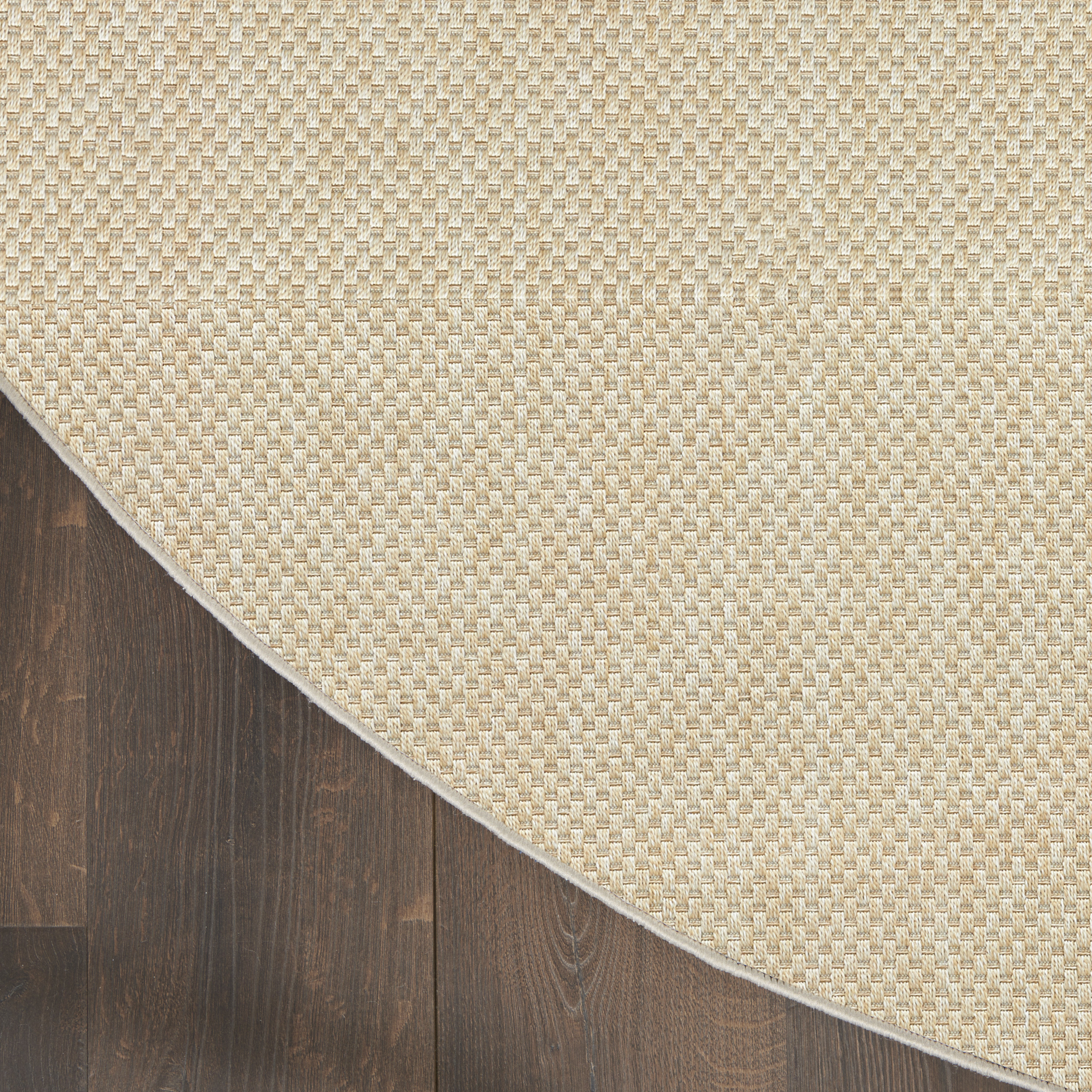 Nourison Tulum 8' x Round Cream Outdoor Rug