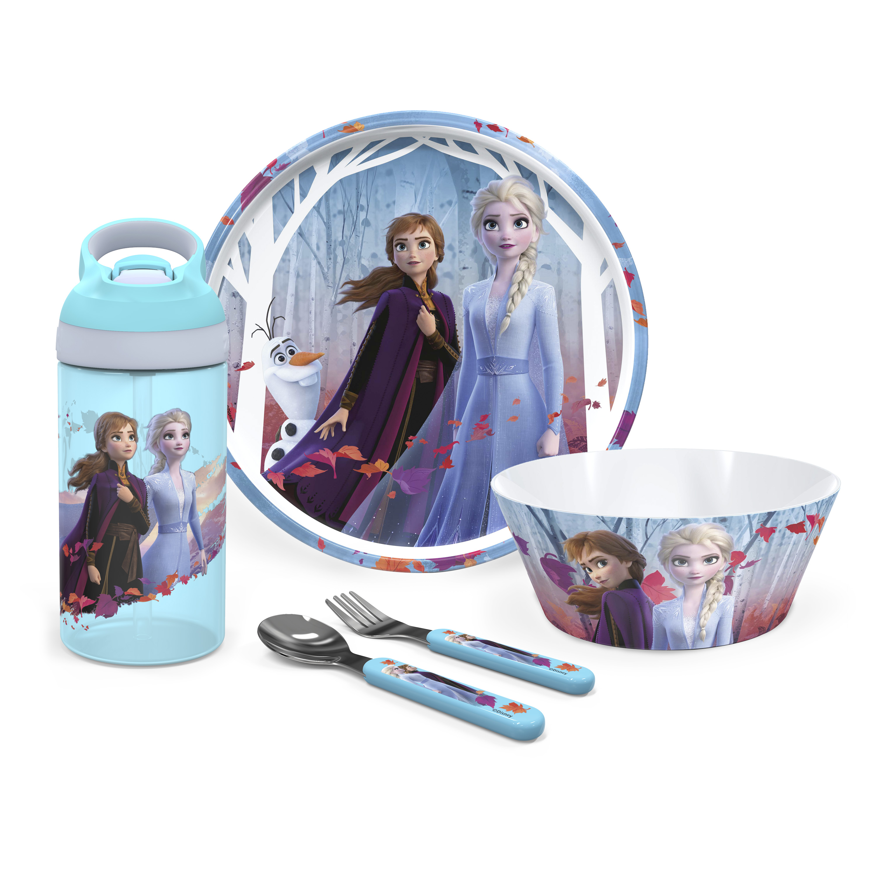 Disney Frozen 2 Movie Dinnerware Set, Anna and Elsa, 5-piece set slideshow image 1 Disney Frozen 2 Movie Dinnerware Set, Anna and Elsa, 5-piece set slideshow image 1