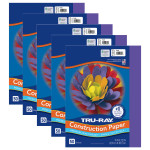 Tru-Ray&reg; Construction Paper, Heavyweight, Purple, 9" x 12", 50 Sheets Per Pack, 5 Packs PAC103019-5