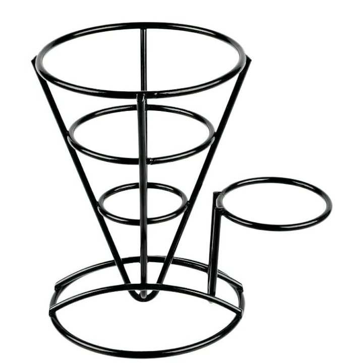 Metal Cone Basket with space for 1 Ramekin