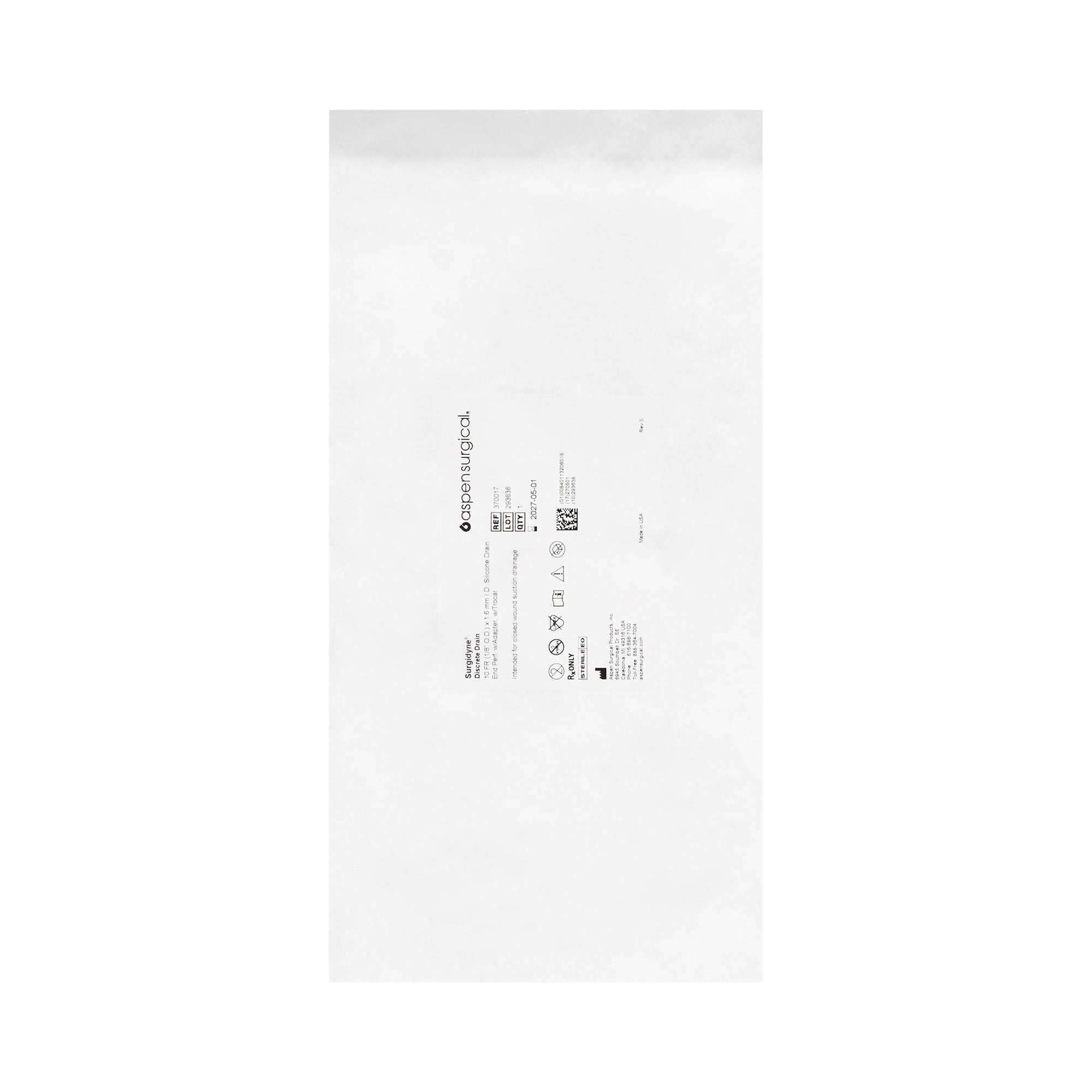 McKesson Wound Drain with Trocar, 10 Fr., 12-Inch Length