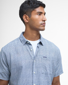 Hartland Linen-Blend Short-Sleeved Shirt Classic Navy
