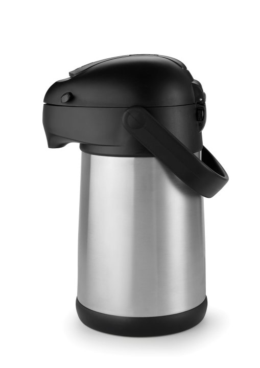 Termo con dosificador de acero inoxidable de 3 litros con tapa negra